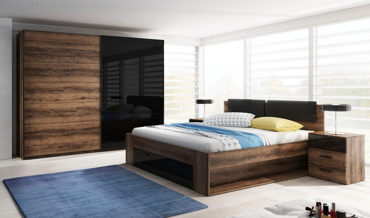 Lova Levruvu 106 (Monastery ąžuolas + Blizgi juoda)