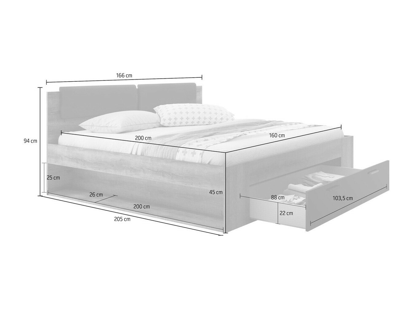 Lova Levruvu 106 (Monastery ąžuolas + Juoda)
