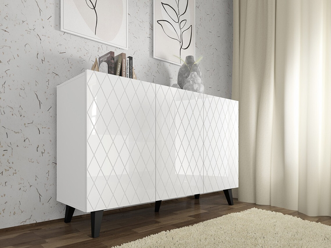 Spintelė Melmoro 104 (Blizgi balta + Juoda)