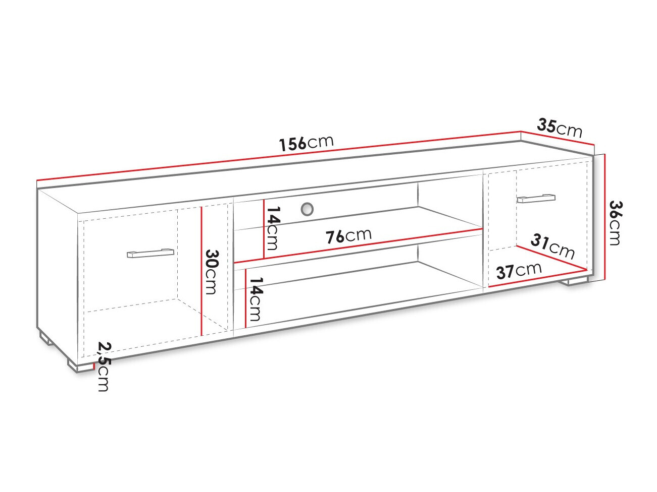 TV staliukas Comfivo Casus
