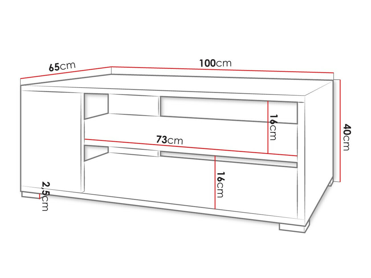 Žurnalinis staliukas Comfivo Casus