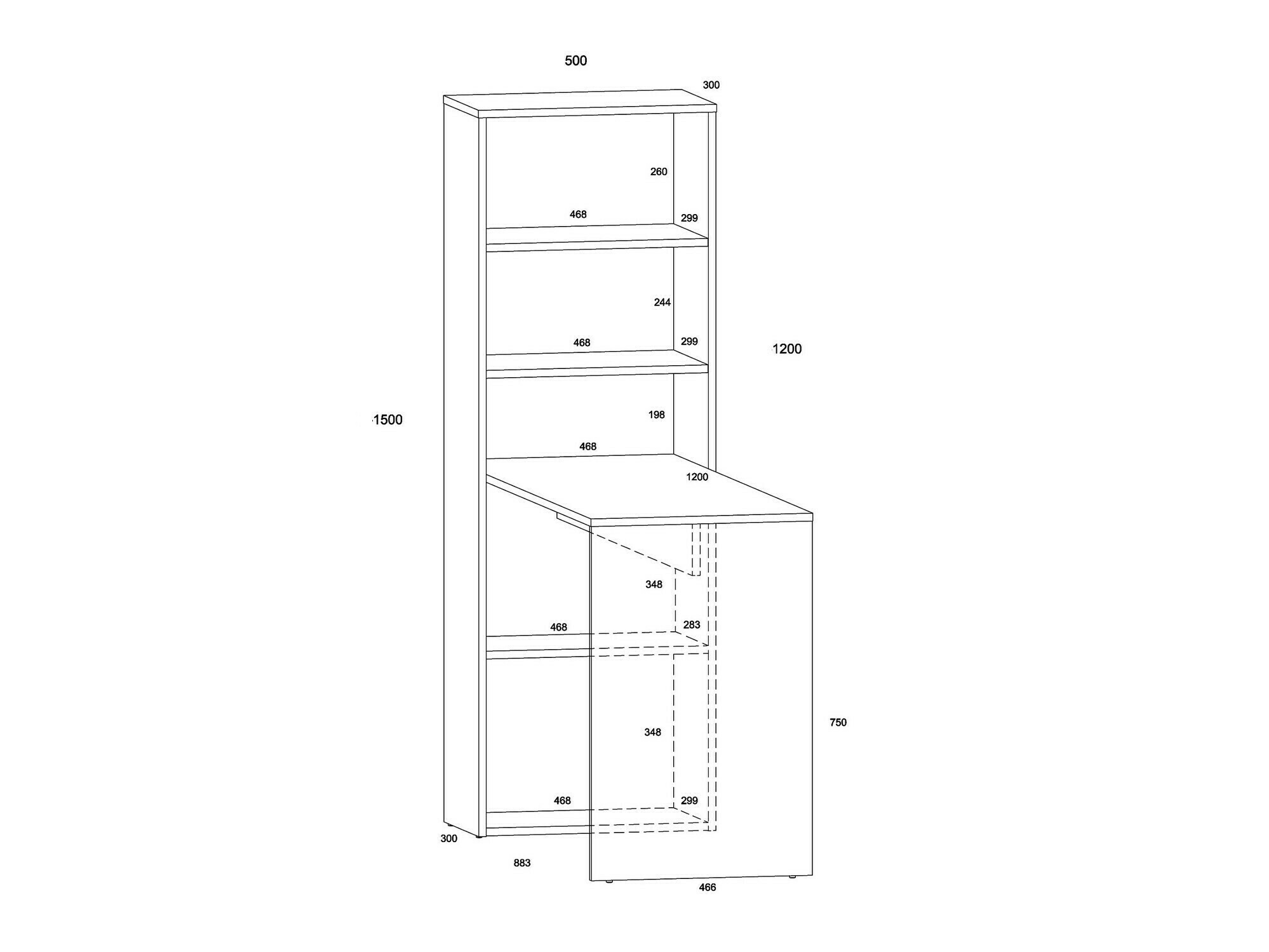Darbo stalas Buffalo 111 (Juoda)