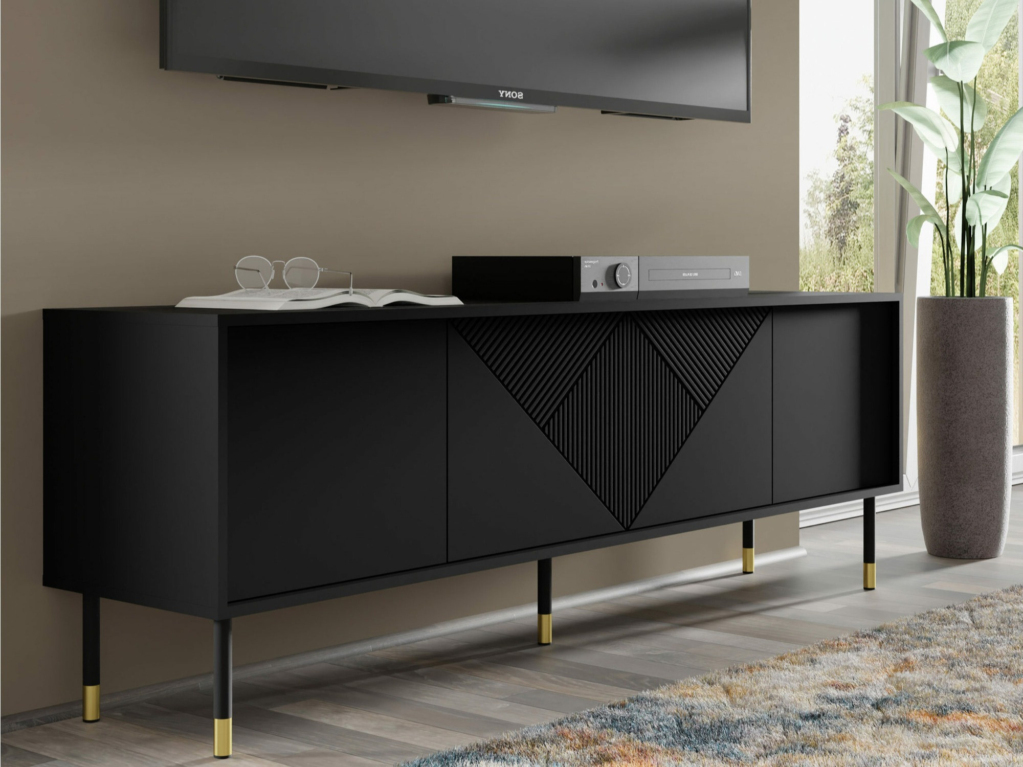 TV staliukas Teopha 100 (Juoda)