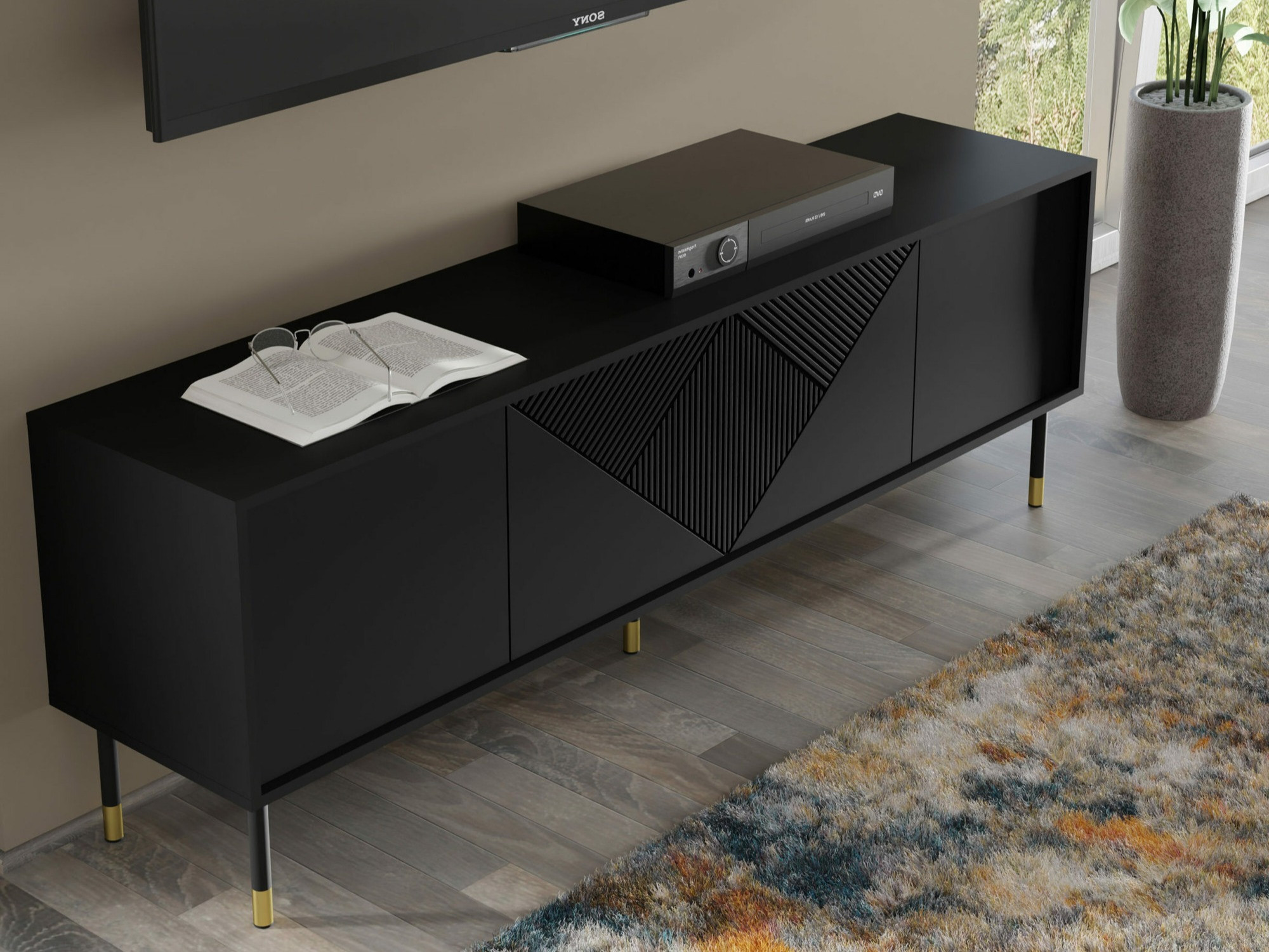 TV staliukas Teopha 100 (Juoda)