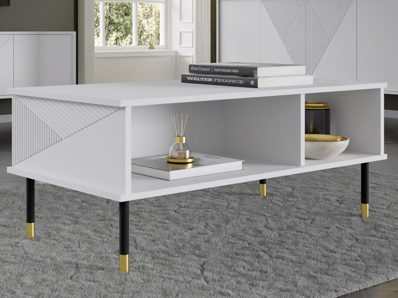 Žurnalinis staliukas Teopha 102 (Balta)