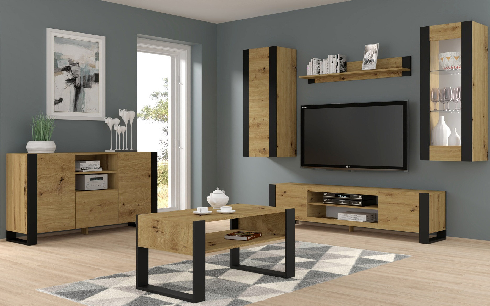 Žurnalinis staliukas Tivtora 102 (Artisan ąžuolas)