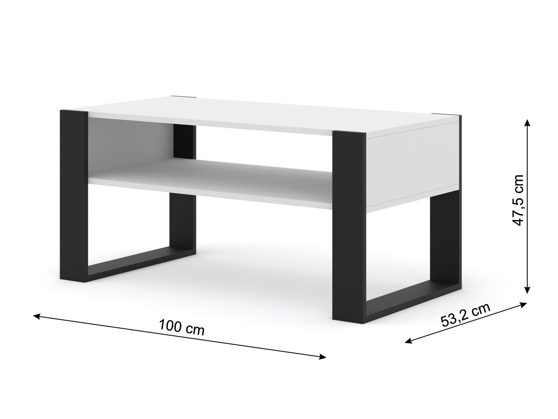Žurnalinis staliukas Tivtora 102 (Matinė balta)