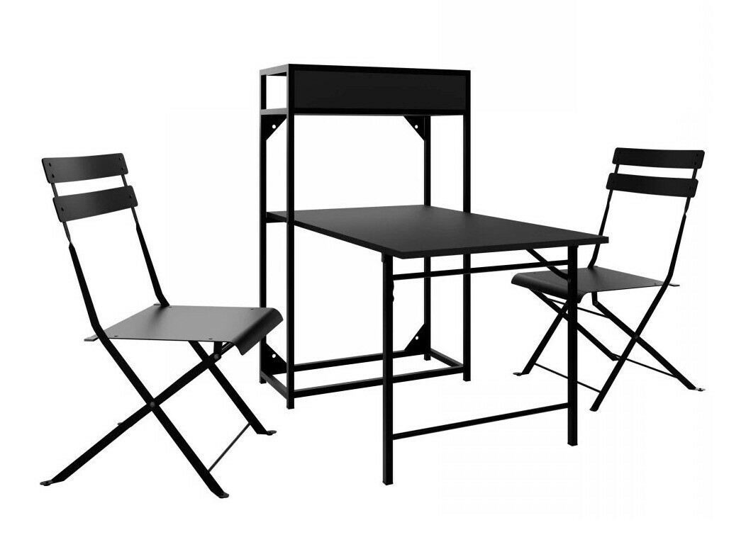 Balkono komplektas Lenitus (Juoda)