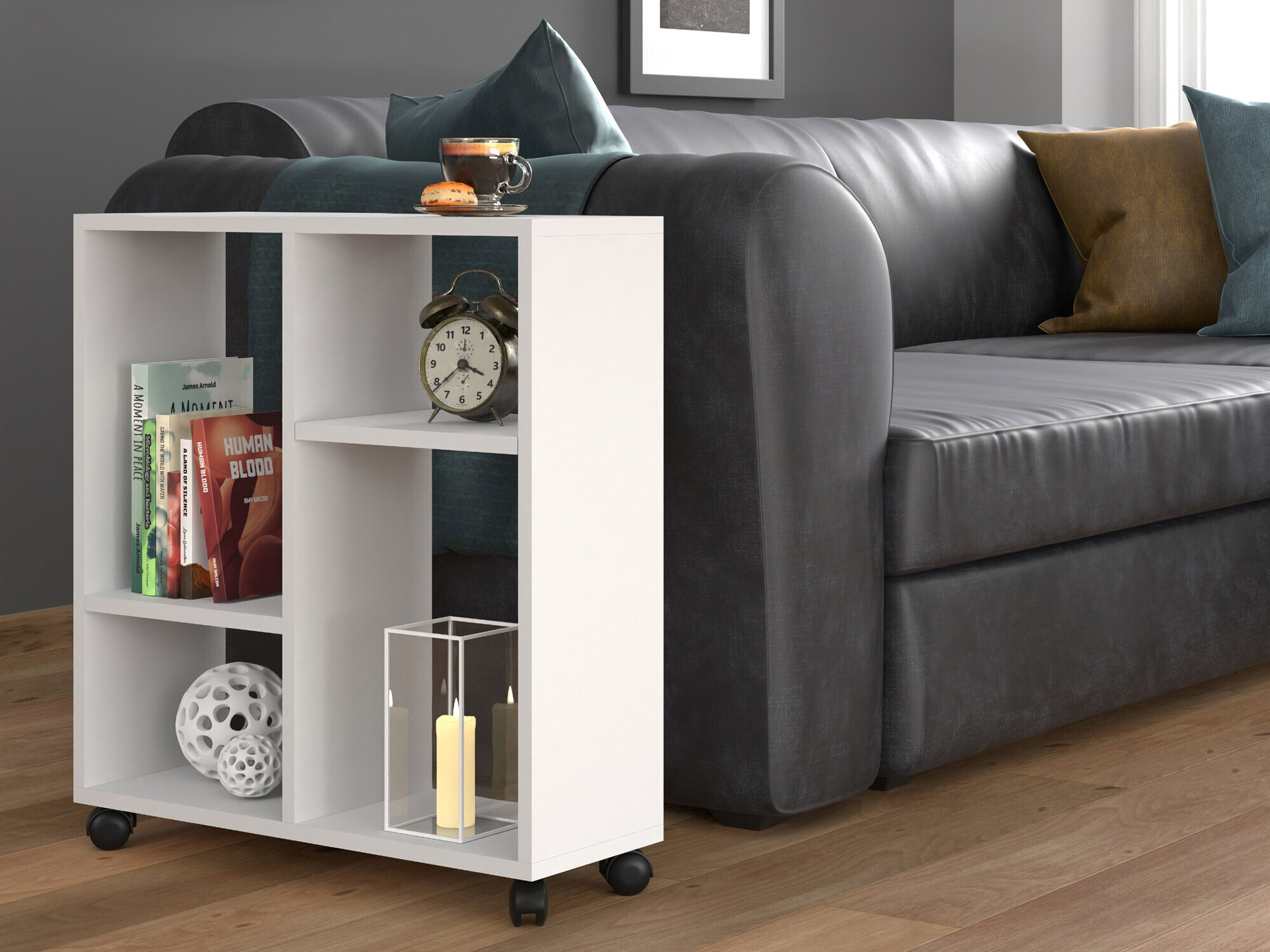 Šoninis staliukas Buffalo 142 (Matinė balta)