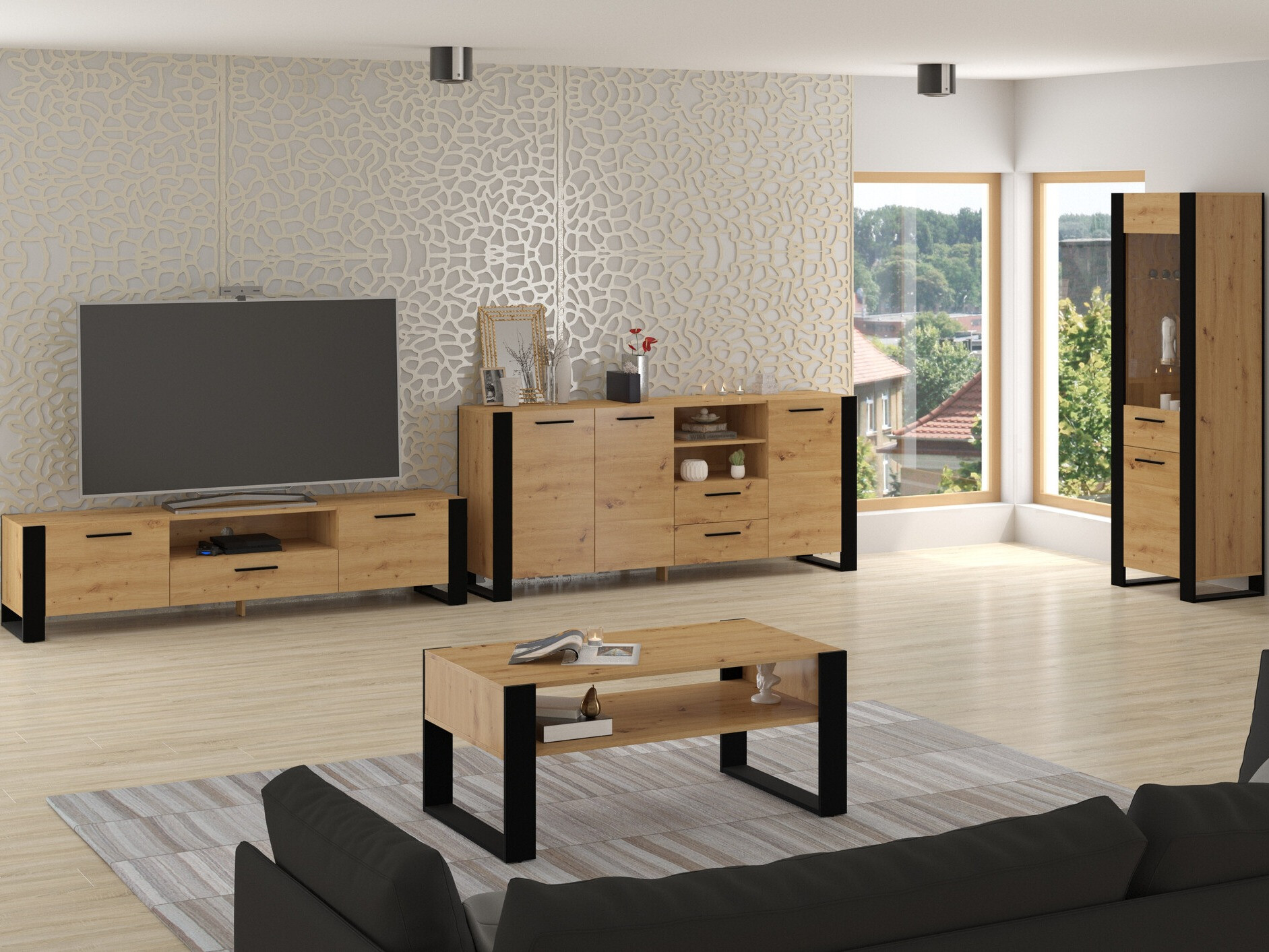 Žurnalinis staliukas Cordoro 107 (Artisan ąžuolas)