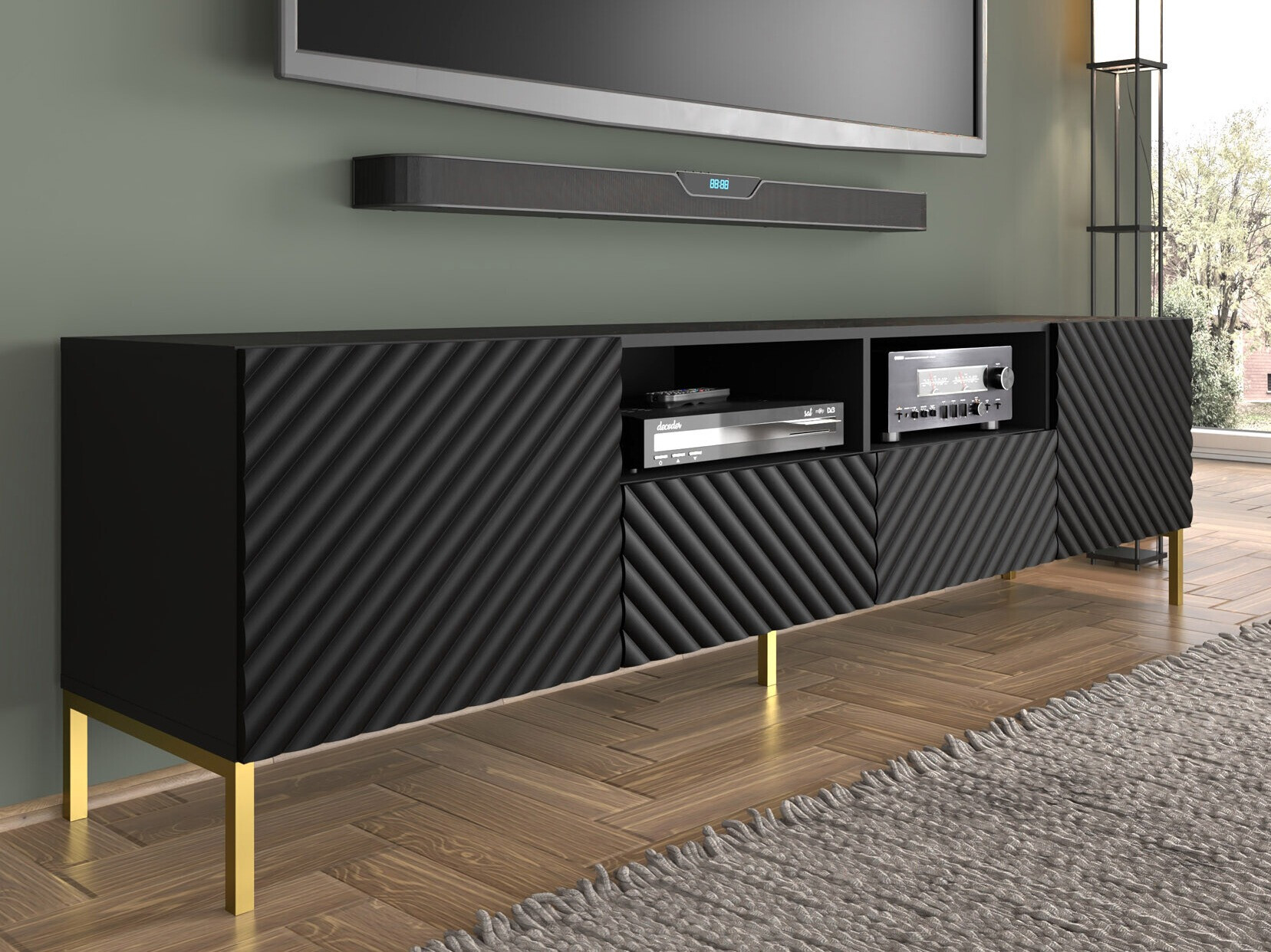 TV staliukas Fivremu 103 (Juoda)