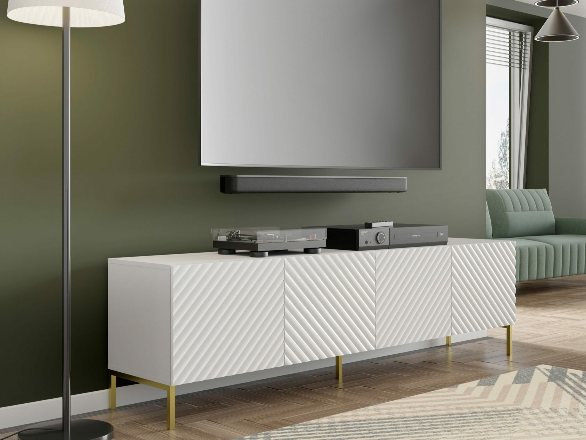 TV staliukas Fivremu 105 (Balta)