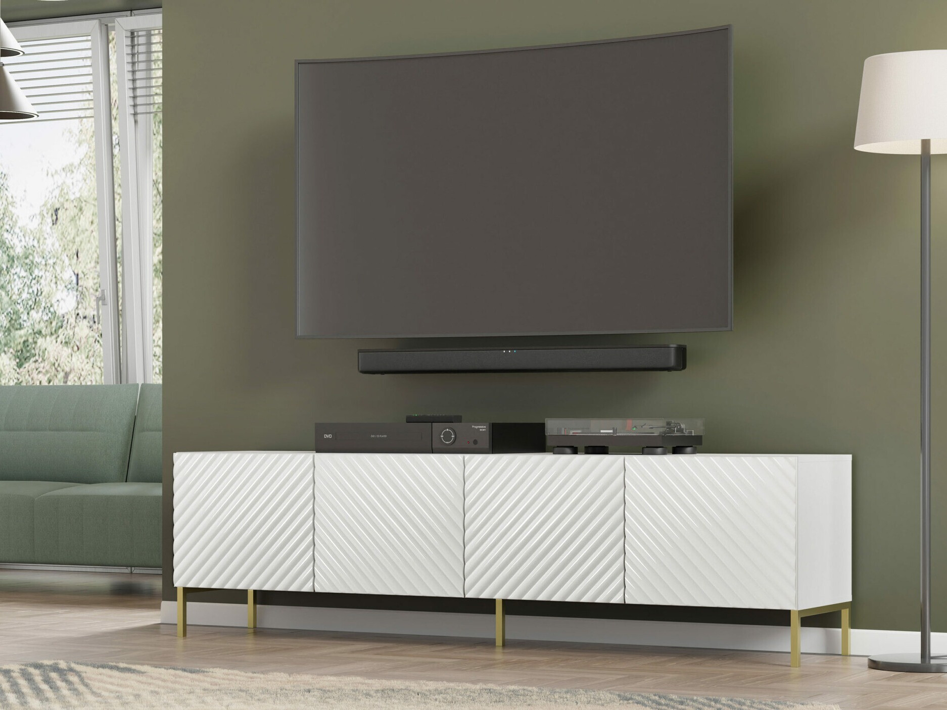 TV staliukas Fivremu 105 (Balta)