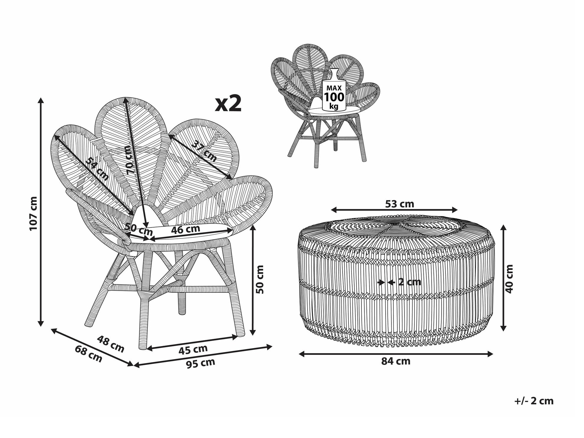 Lauko baldų komplektas Berwyn 1884