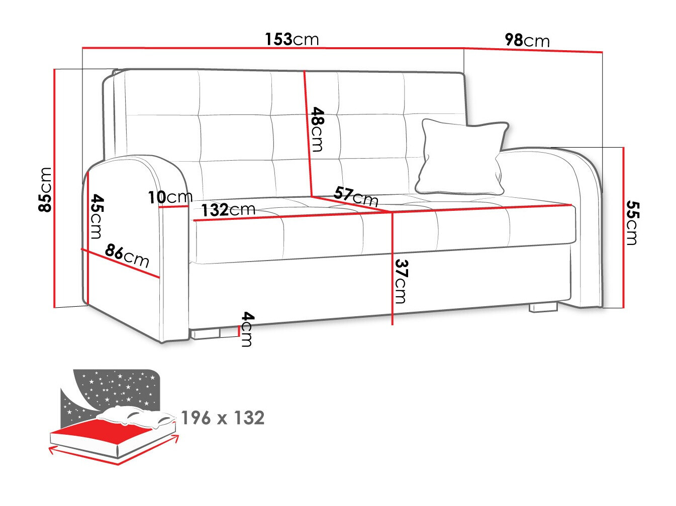 Sofa lova Silona III (Aragon 14)