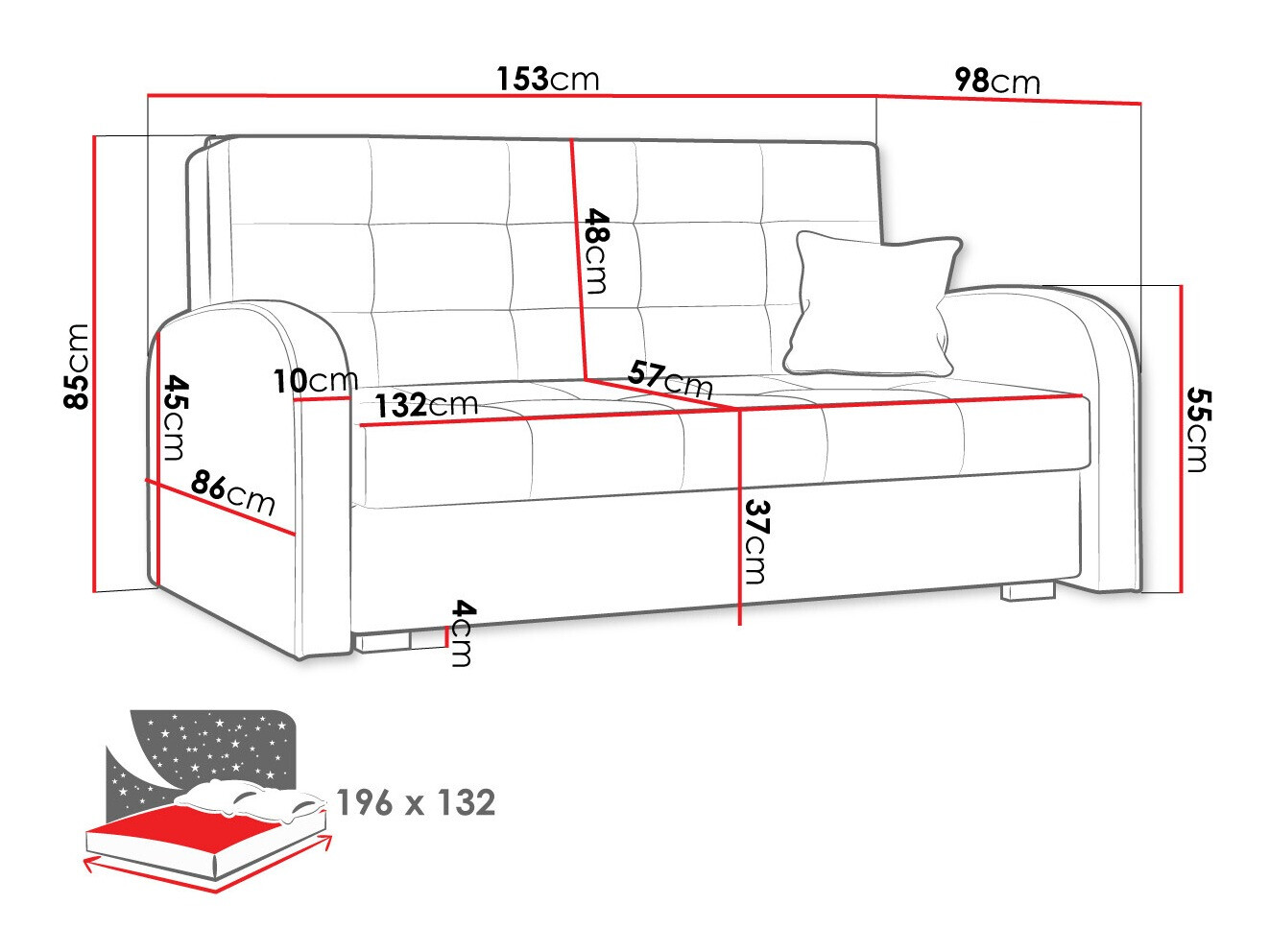Sofa lova Silona III (Aragon 20)