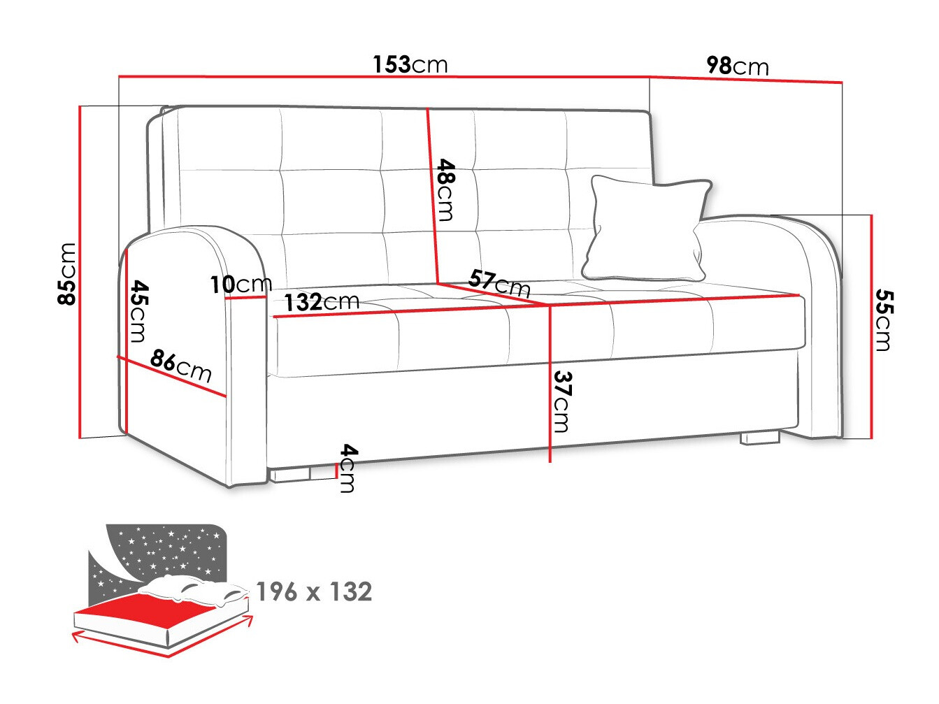 Sofa lova Silona III (Aragon 93)