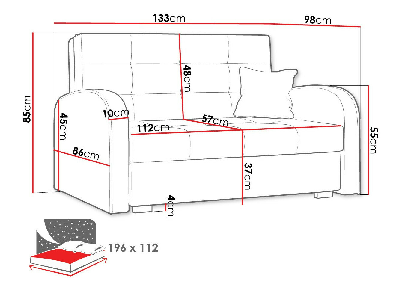 Sofa lova Silona II (Aragon 14)