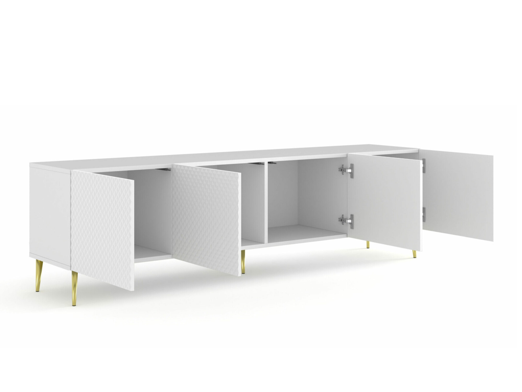 TV staliukas Odelomu 100 (Balta + Blizgi balta)