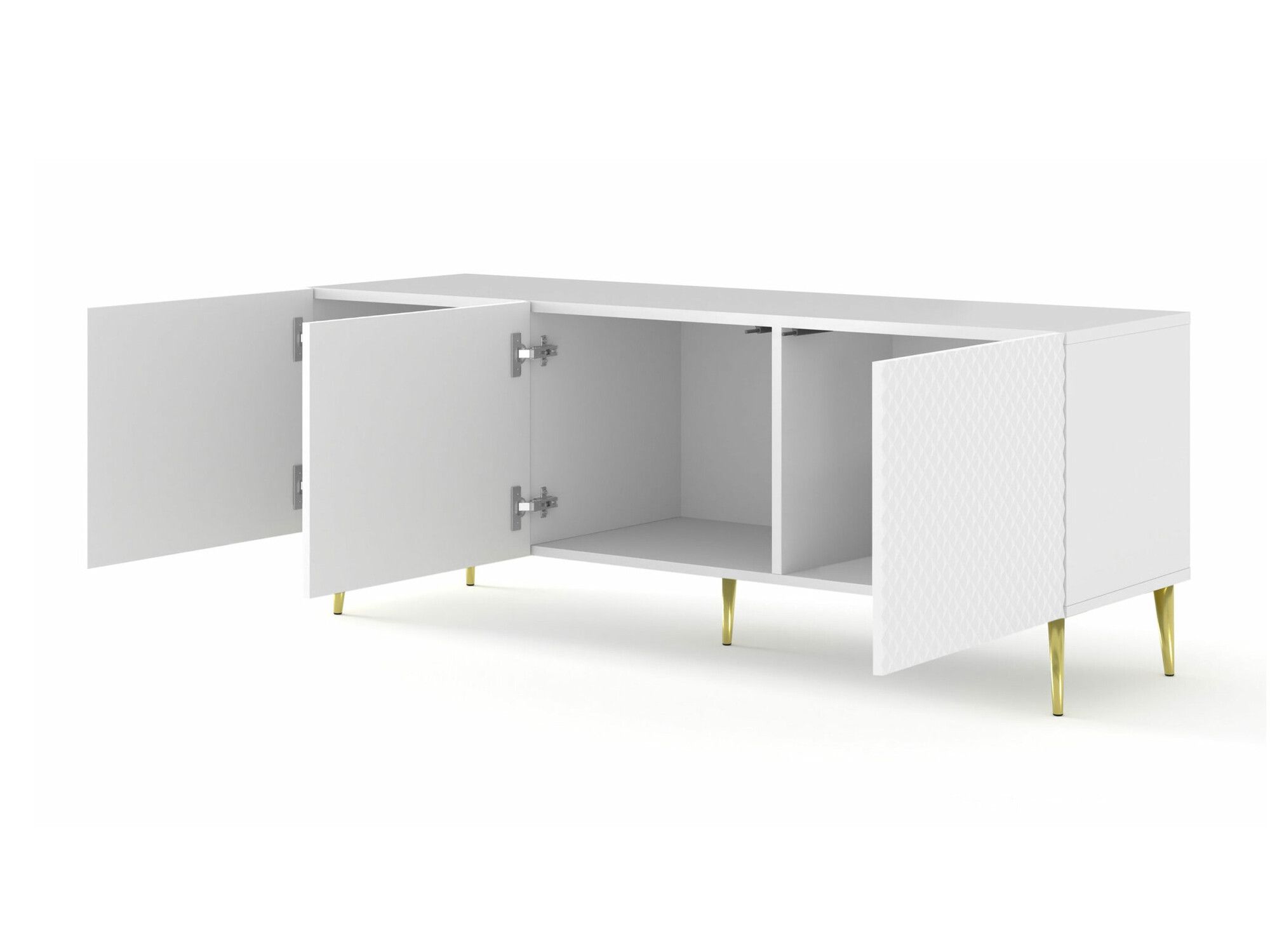 TV staliukas Odelomu 101 (Balta + Blizgi balta)