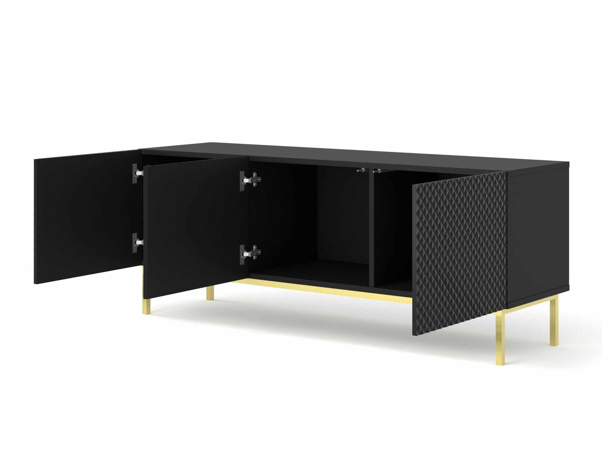 TV staliukas Odelomu 101 (Juoda + Blizgi juoda)