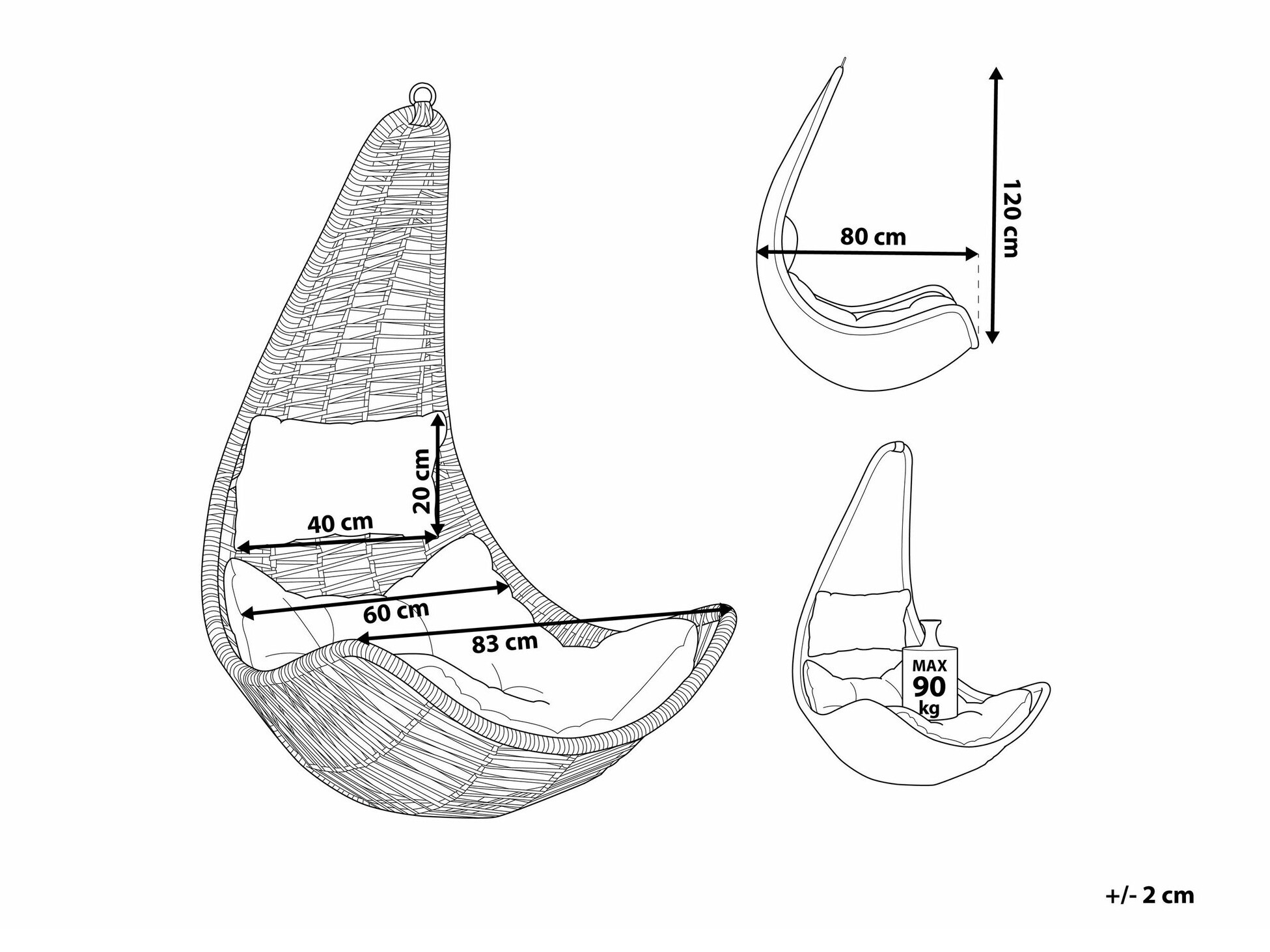 Supamas krėslas Berwyn 1945