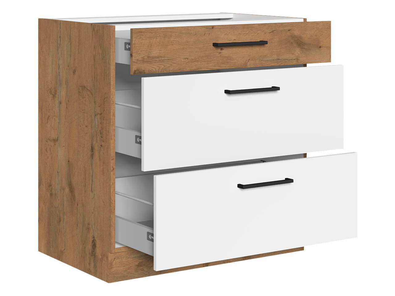 Modulinė spintelė su stalčiais Wood Grey 123