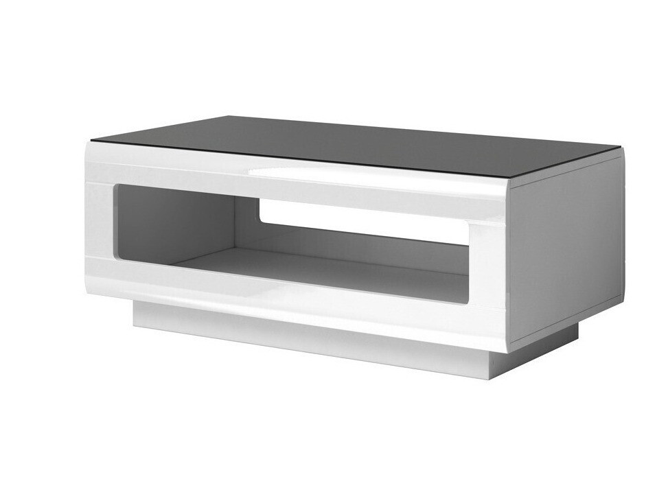 Žurnalinis staliukas Austin D118 (Balta + Blizgi balta + Juoda)