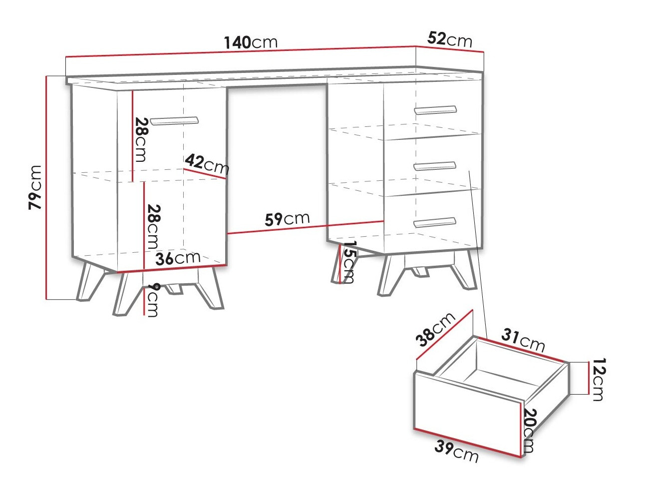Darbo stalas Sorvera 109