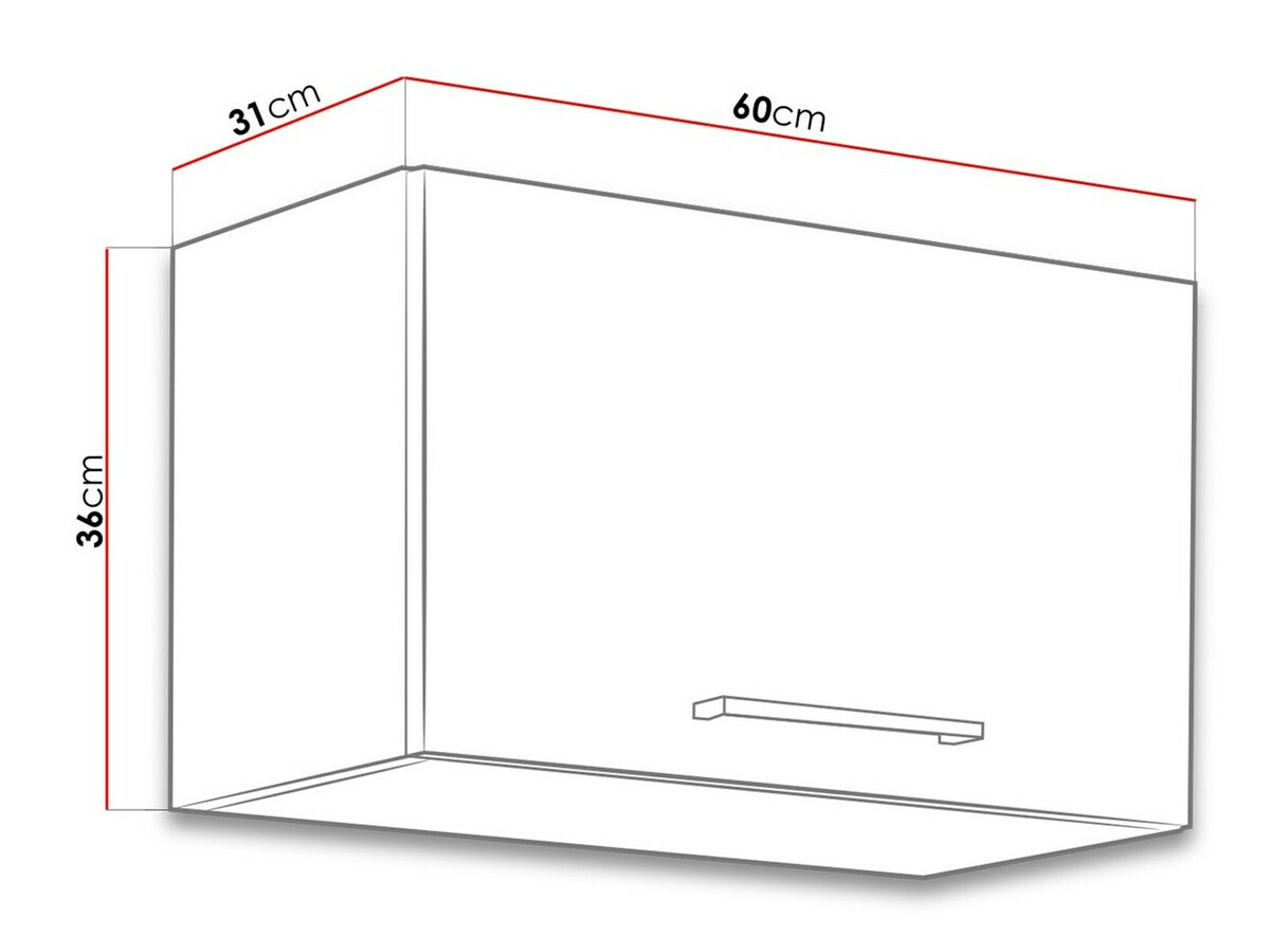Modulinė pakabinama spintelė Wood White 111