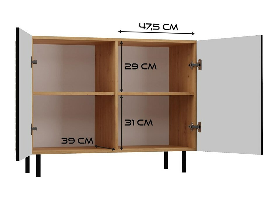 Spintelė Romseru 101 (Juoda + Artisan ąžuolas)