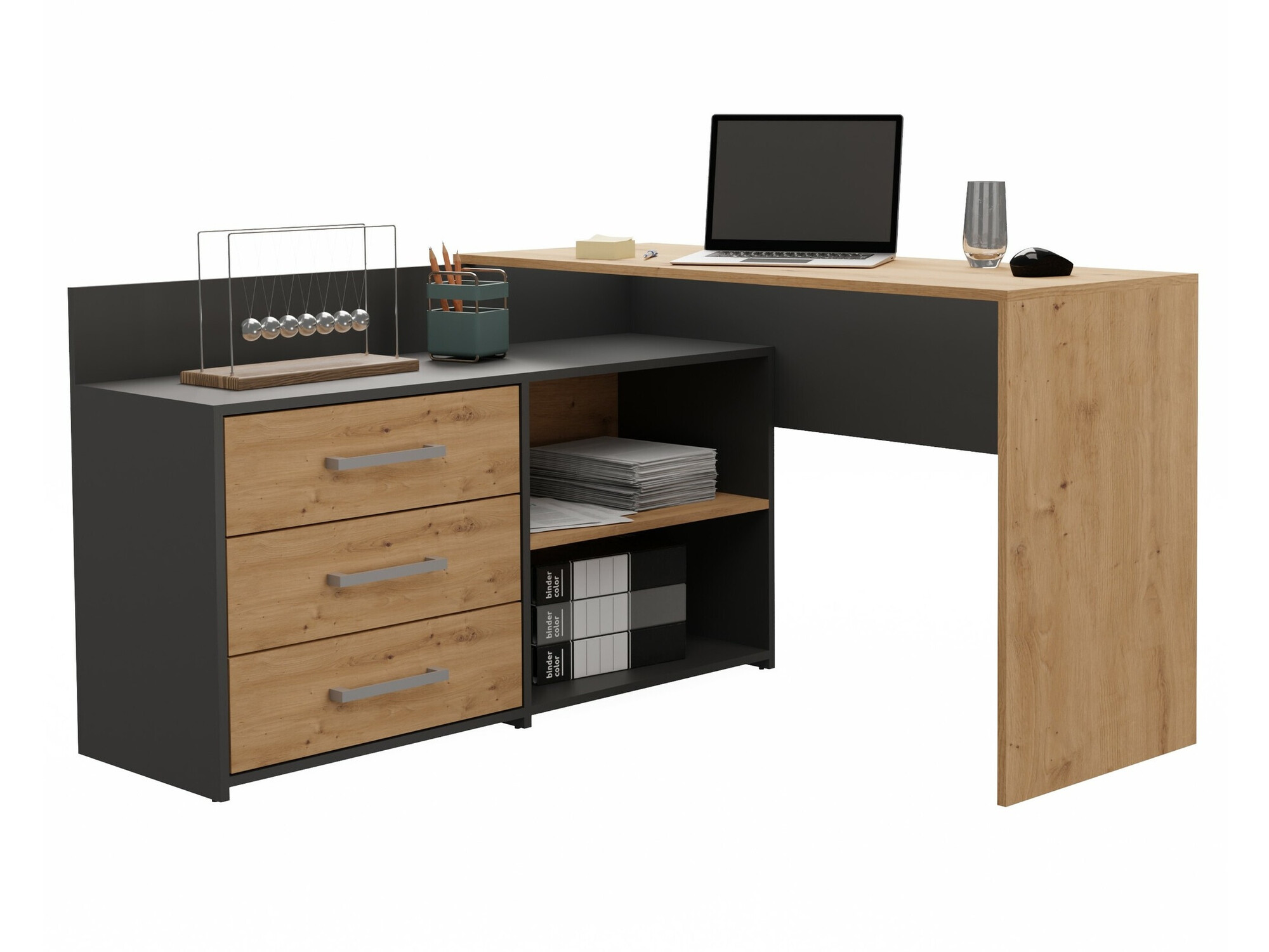 Kampiniai biuro darbo stalai