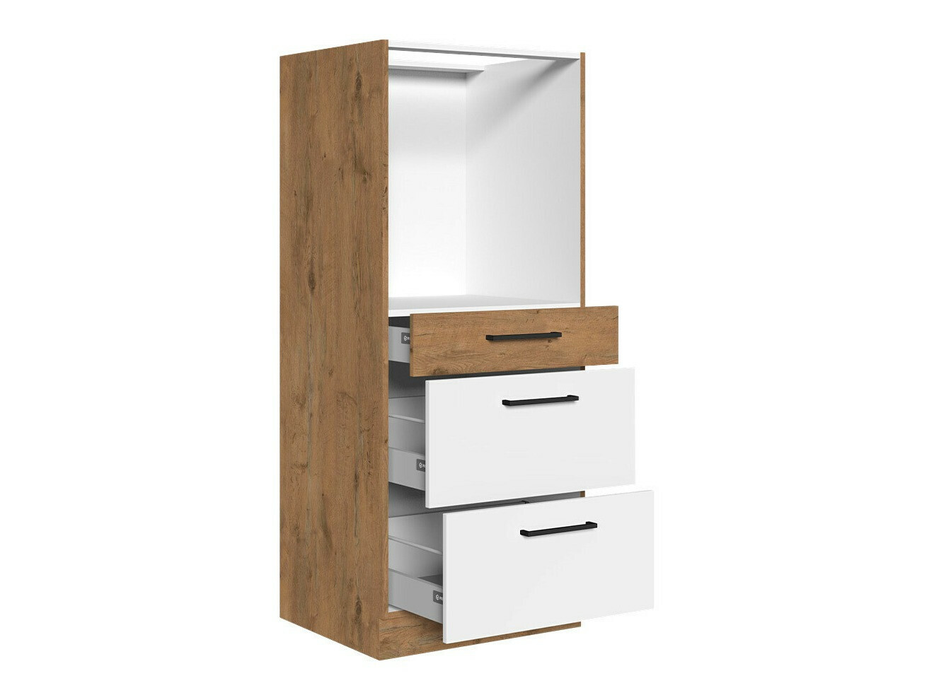 Modulinė spintelė įmontuojamai buitinei technikai Wood White 102