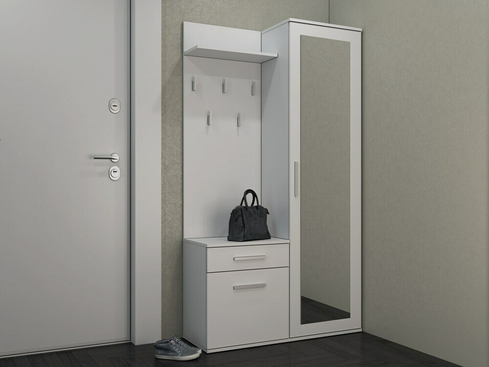 Prieškambario komplektas Mandeville 126 (Matinė balta)