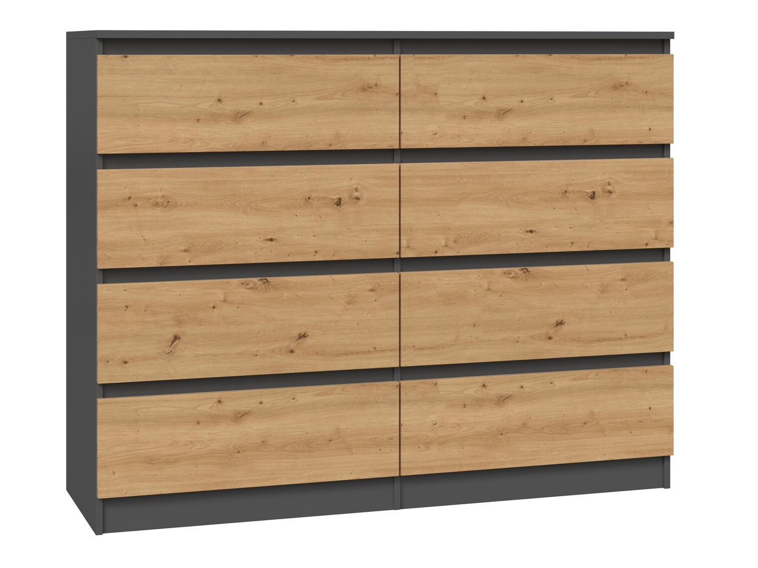 Komoda Elbvelu 101 (Antracitas + Artisan ąžuolas)