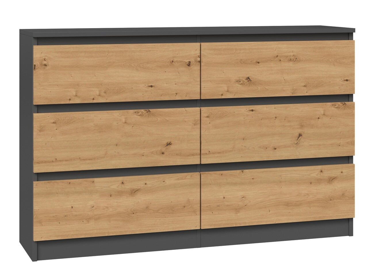 Komoda Elbvelu 103 (Antracitas + Artisan ąžuolas)