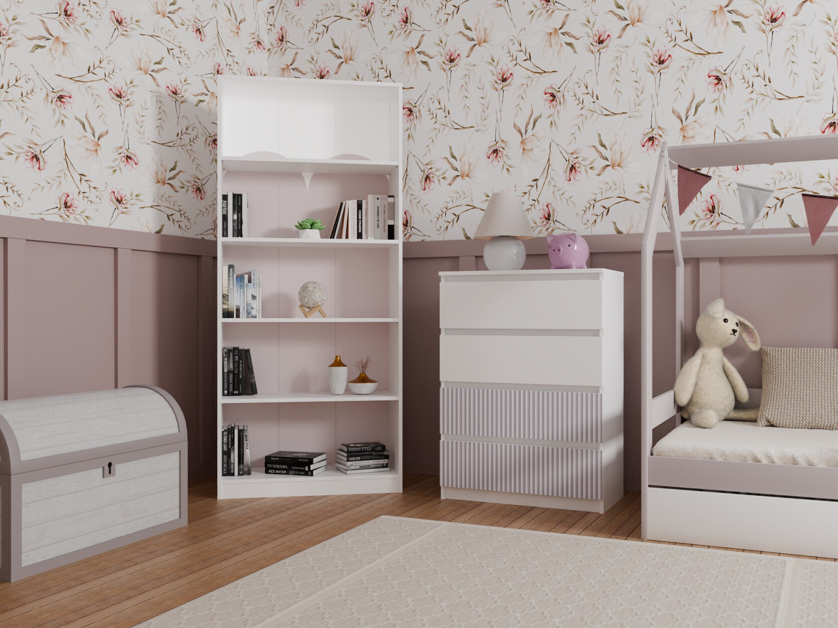 Komoda Mortore 101 (Rožinė)