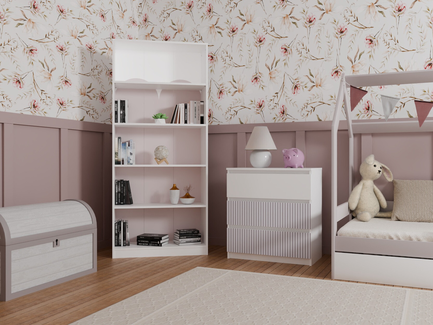 Komoda Mortore 102 (Rožinė)