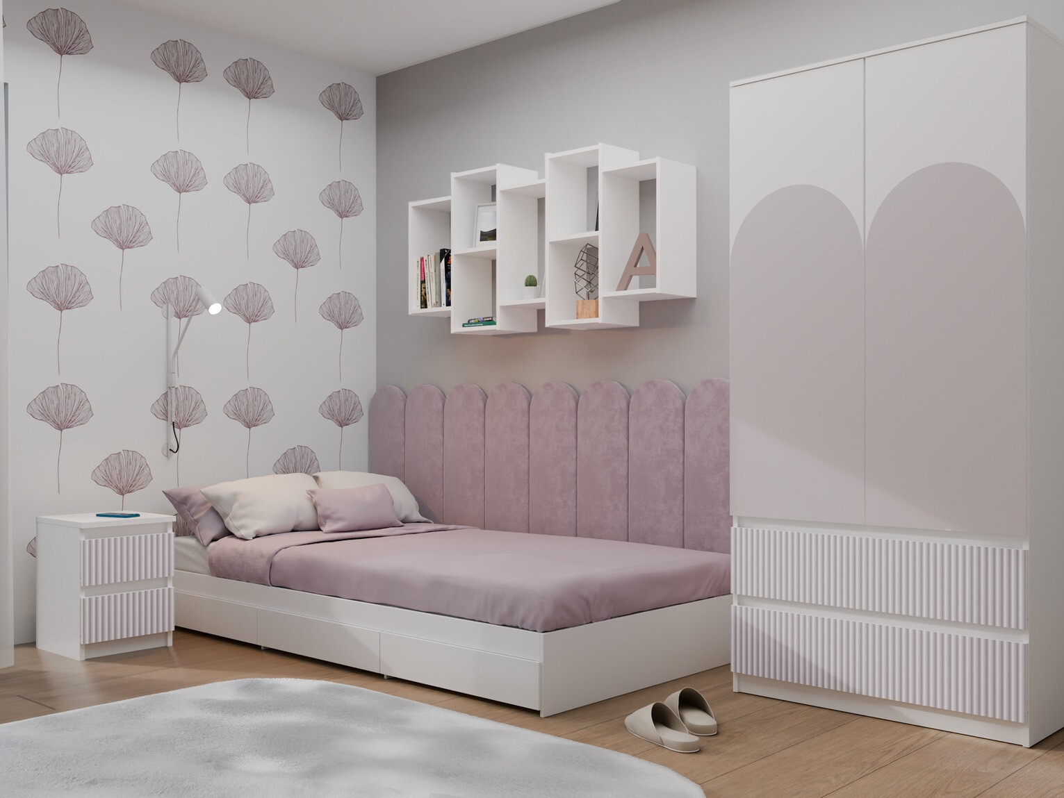 Naktinis staliukas Mortore 103 (Rožinė)