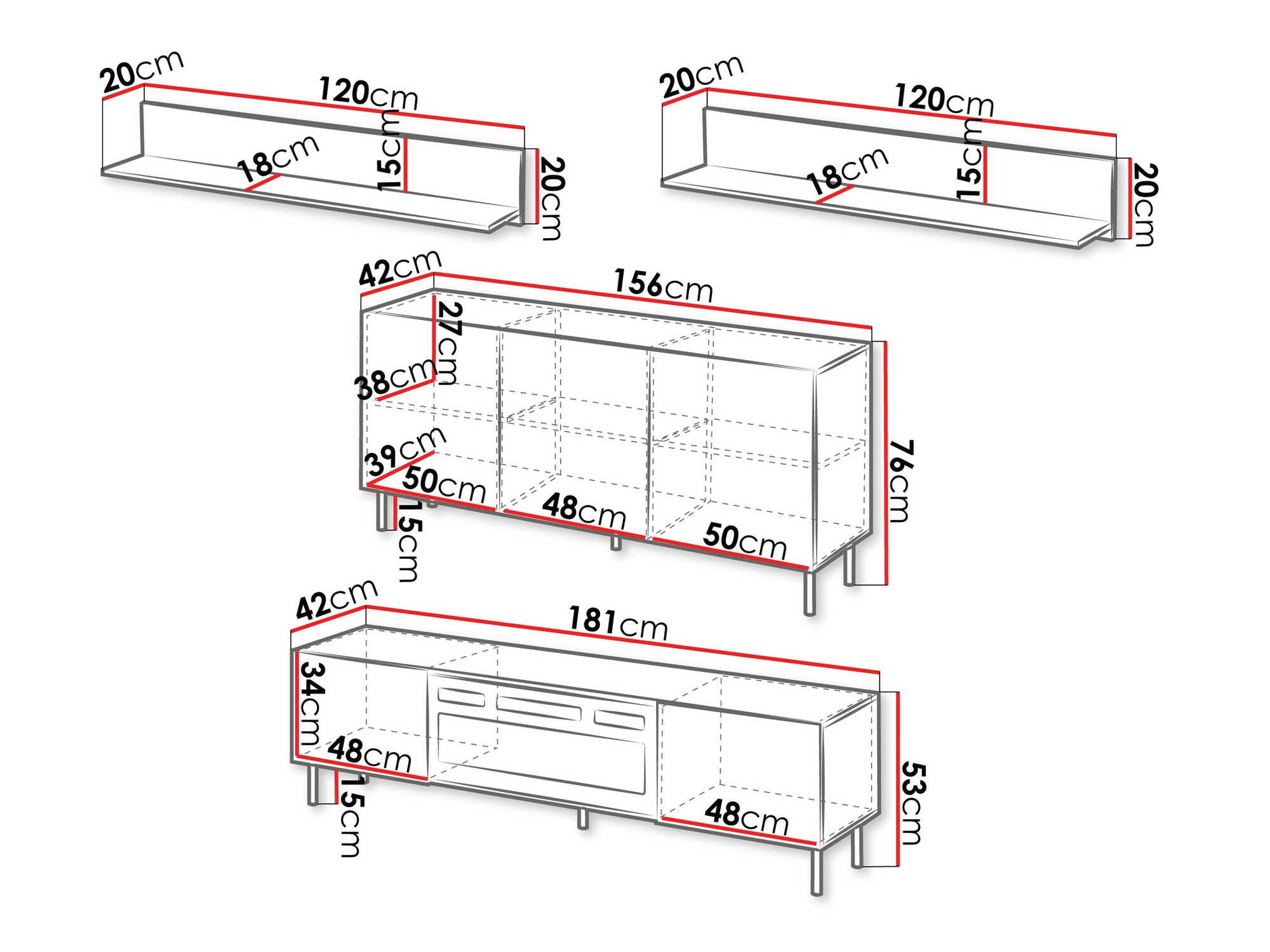 Svetainės komplektas Studium