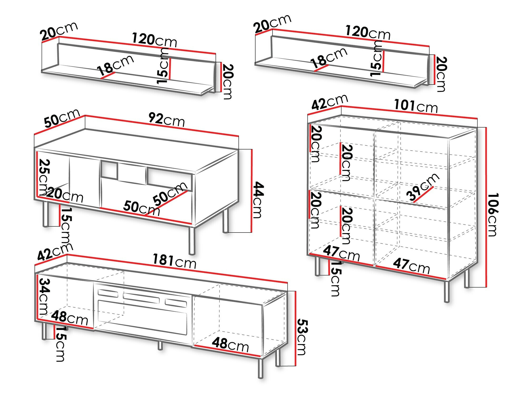 Svetainės komplektas Studium II