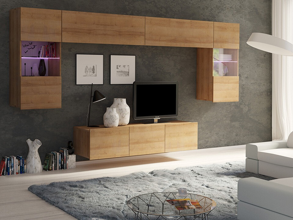 Svetainės komplektas Tivdalu 106 (Auksinis ąžuolas)