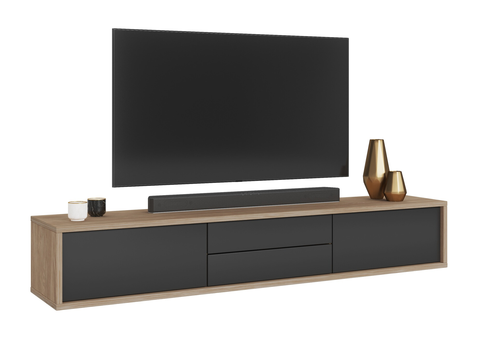 TV staliukas Austin 325 (Ąžuolas + Antracitas)