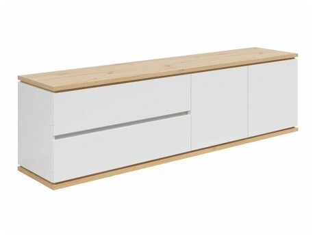 TV staliukas Cirfelo 100 (Balta + Artisan ąžuolas)