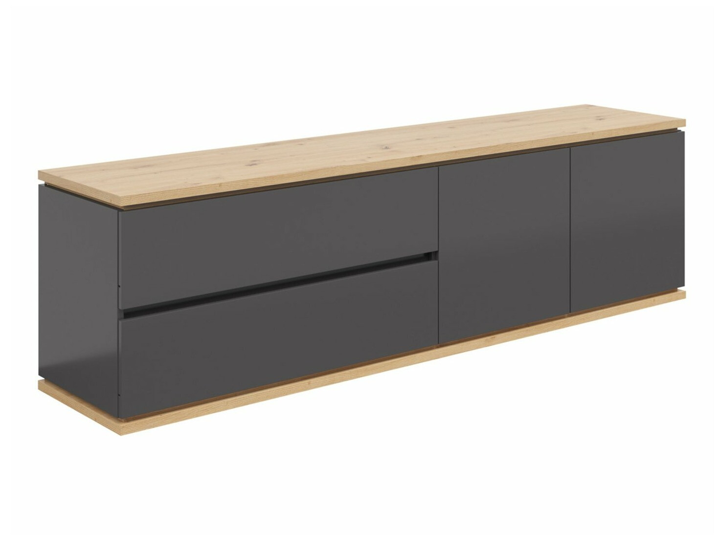 TV staliukas Cirfelo 100 (Grafitas + Artisan ąžuolas)