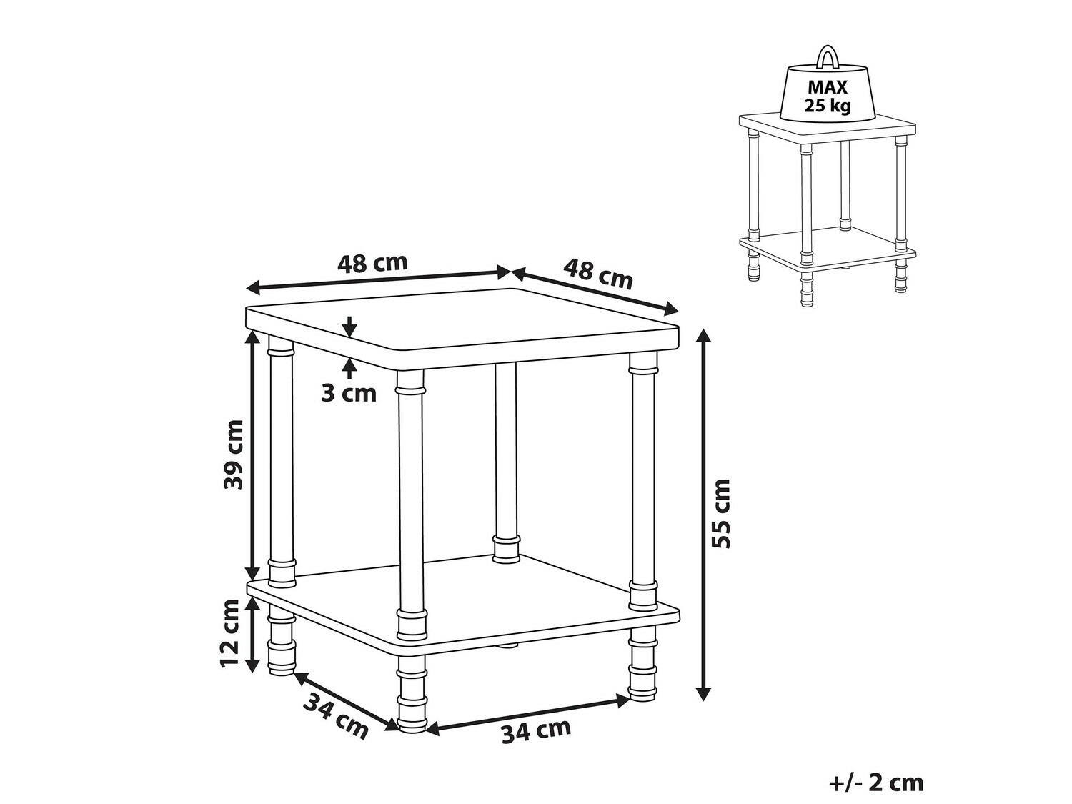 Šoninis staliukas Berwyn 350