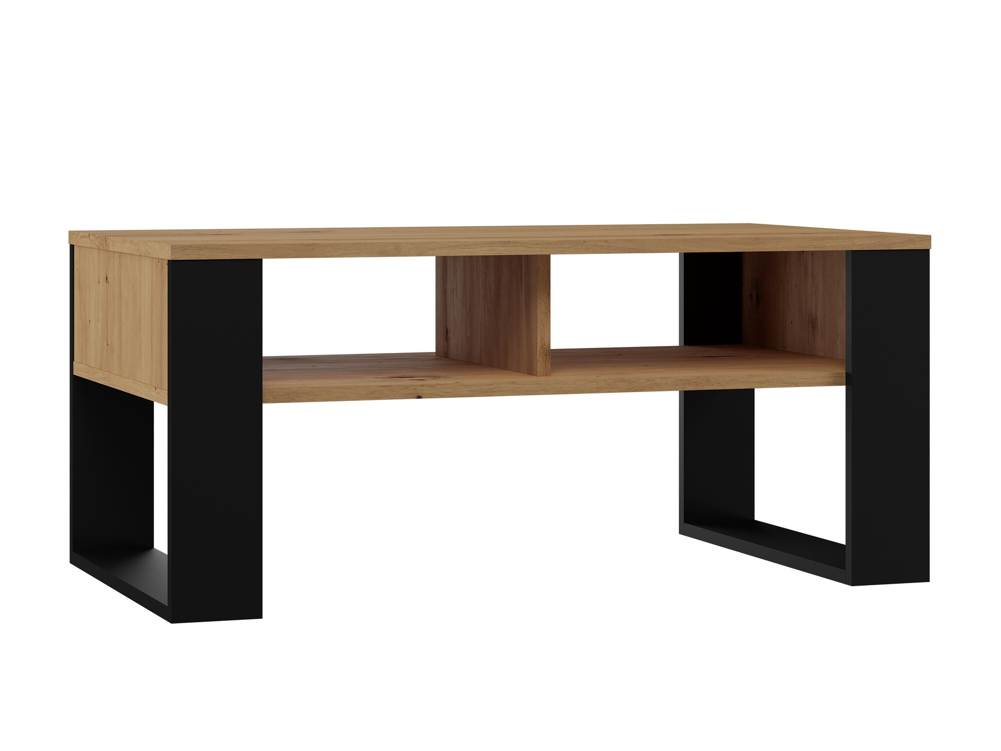 Žurnalinis staliukas Mandeville 209 (Artisan ąžuolas + Juoda)