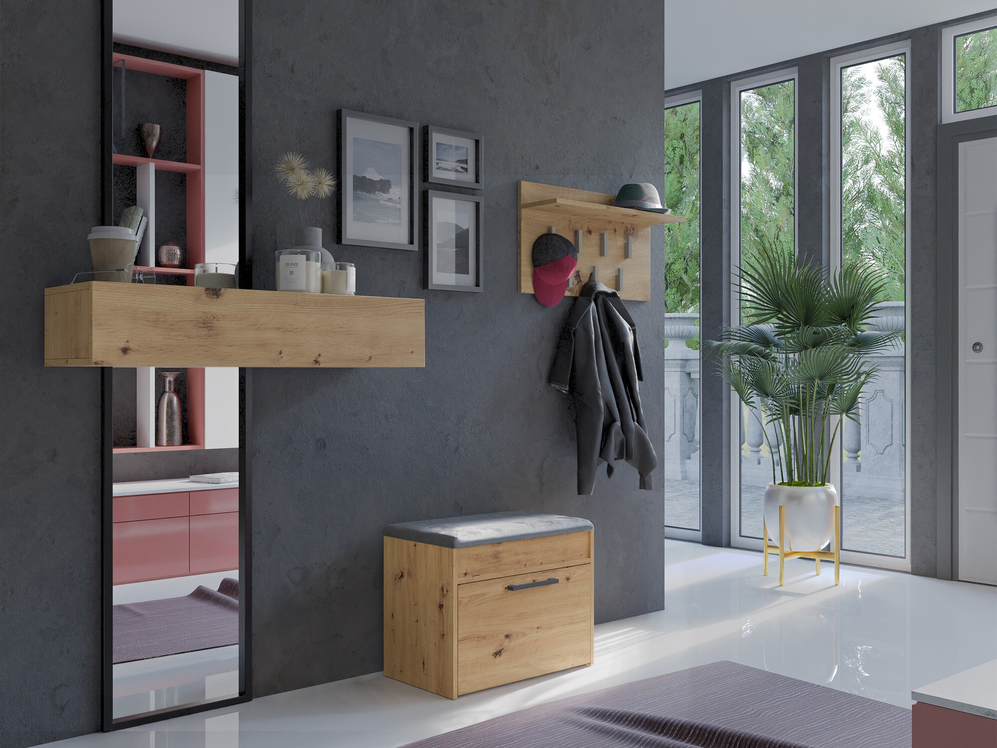 Batų dėžė Mandeville 219 (Artisan ąžuolas)