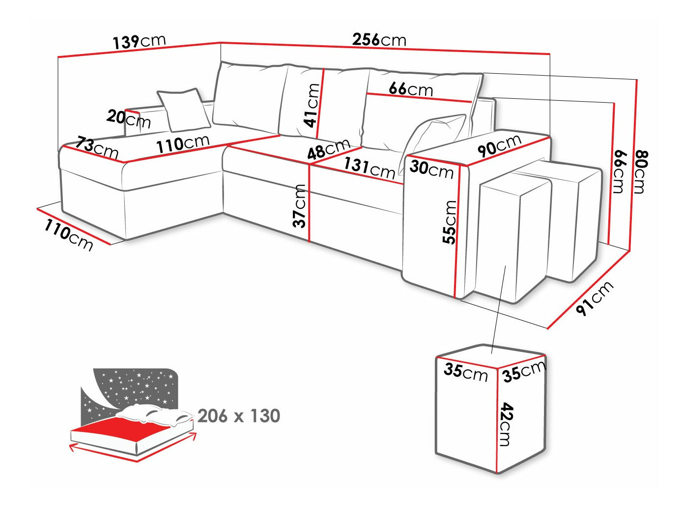 Minkštas kampas Memphis 129 (Paros 06 + Kronos 07)