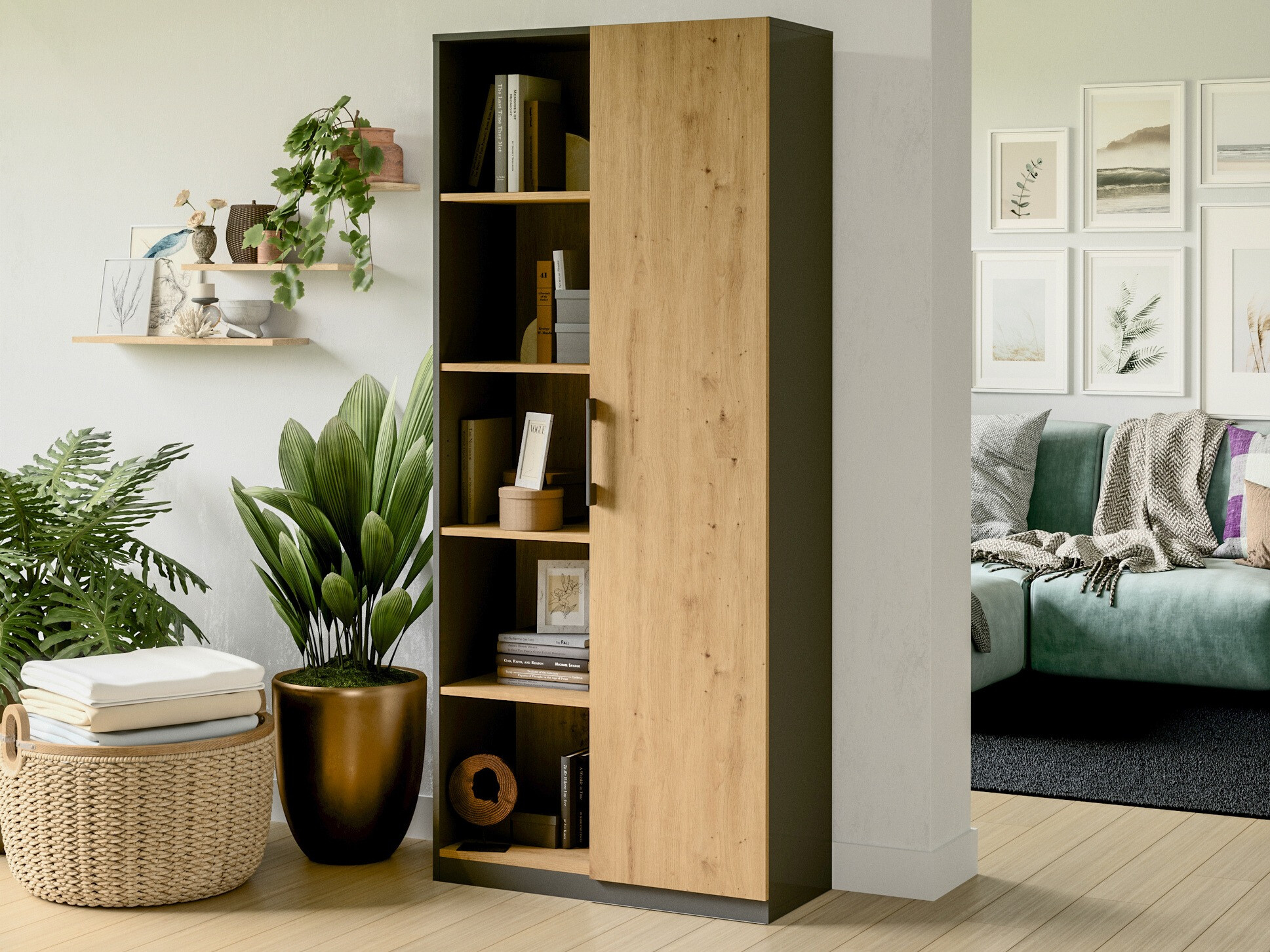 Lentyna Elbvelu 122 (Antracitas + Artisan ąžuolas)